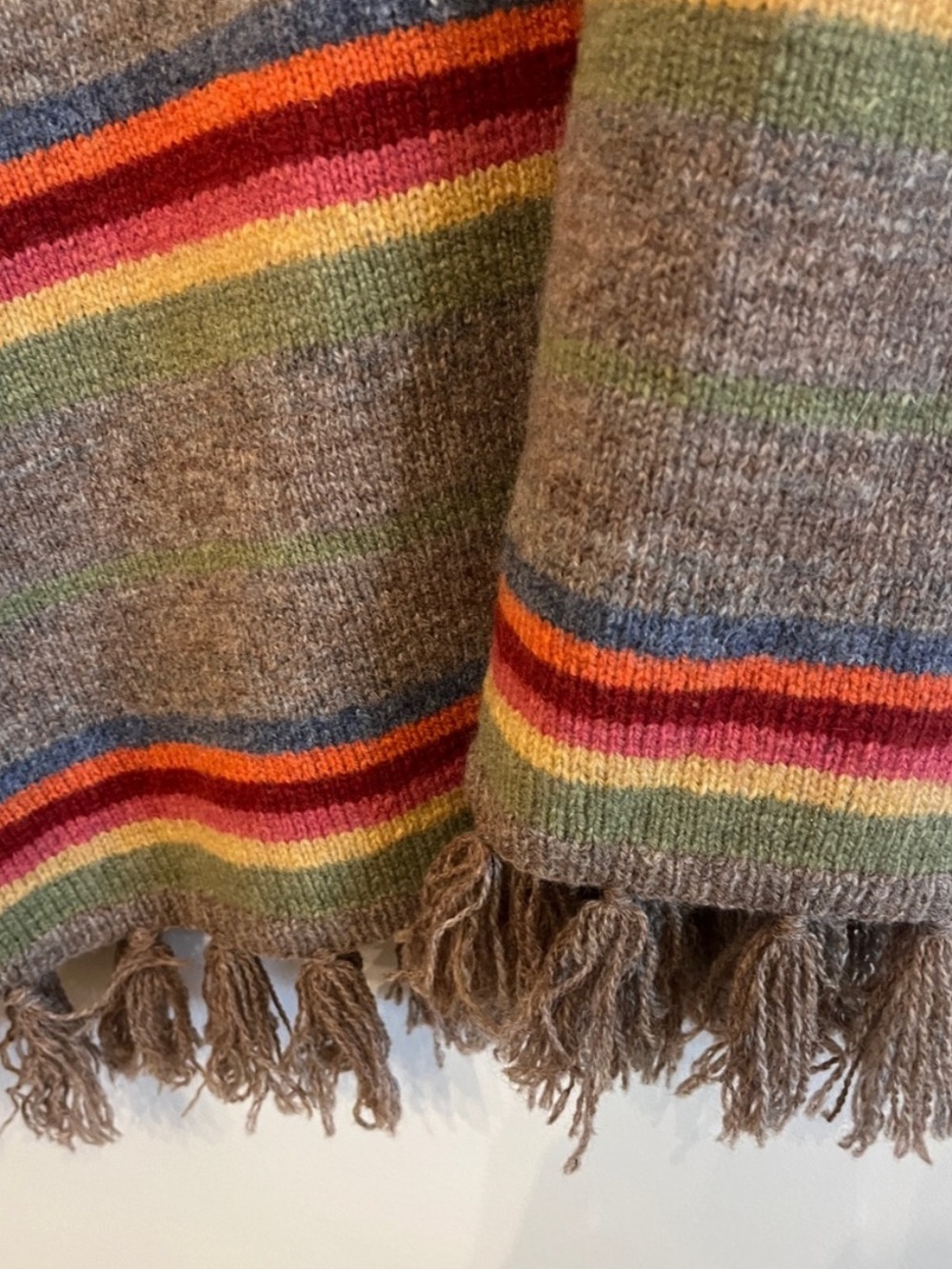 Lauren Ralph Lauren Gray Maxi Skirt with Multicolor Chevron Stripes - Picture 4 of 5